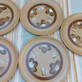 6 assiettes plated grès Sarreguemines Chamonix
