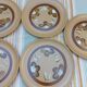6 plates plated sandstone Sarreguemines Chamonix