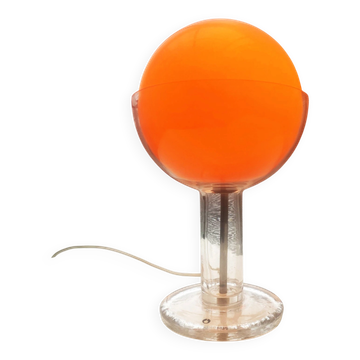 Rare lampe en verre d’art suédois, d’Eva Englund pour Pukeberg années 70
