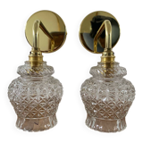 Pair of vintage globe wall sconces