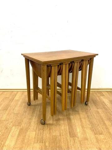 Vintage nesting tables by Paul Hundevad, Czech design, 1960s
