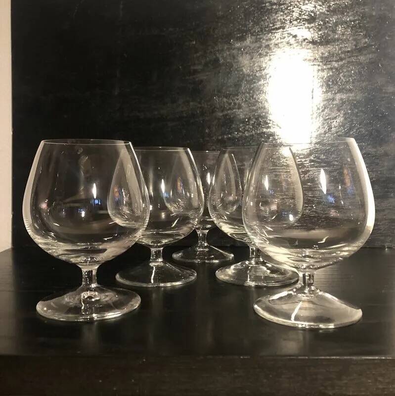 Crystal cognac glasses
