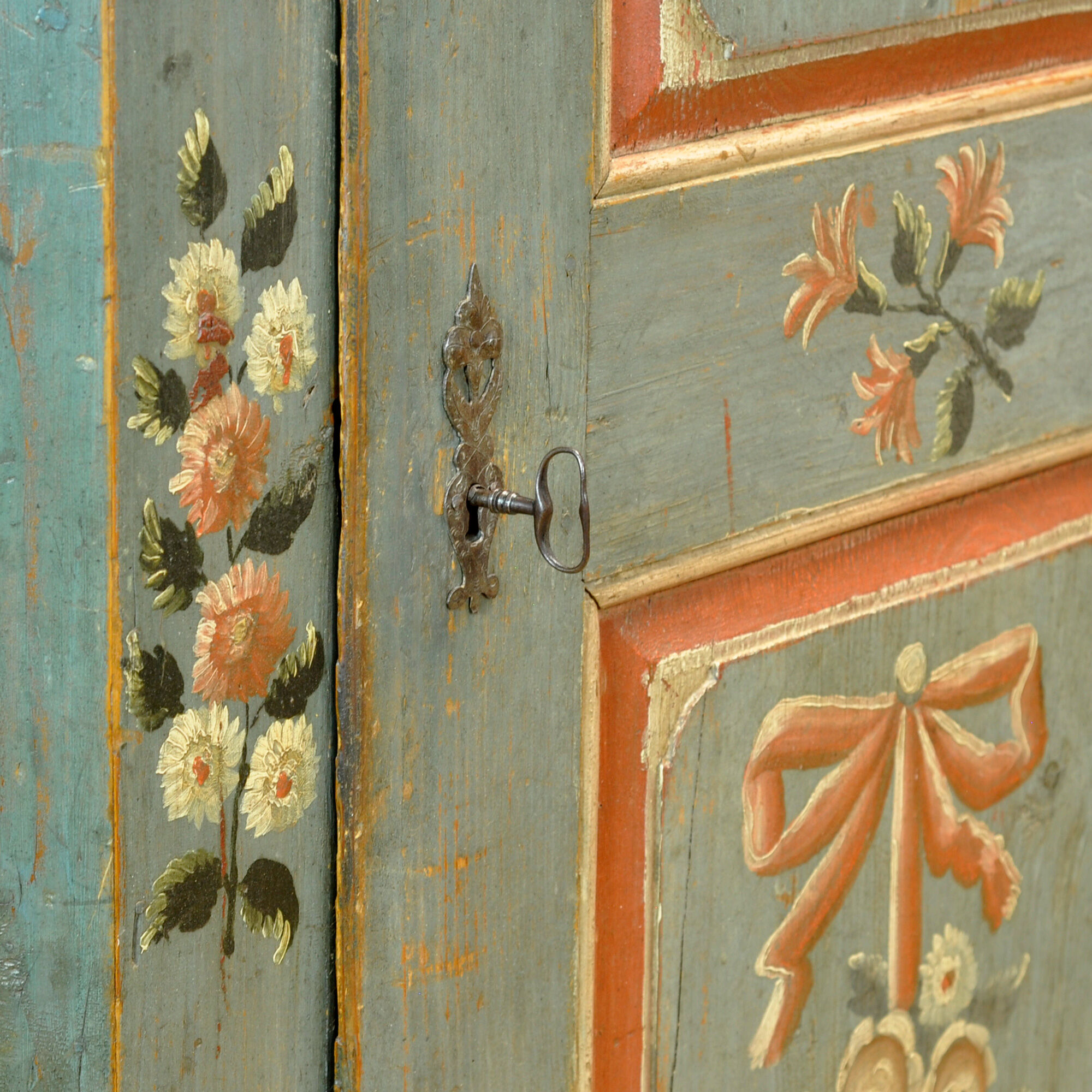 Pine bridal cabinet, dated 1794