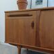 Scandinavian teak row 50s-60s, French manufacture signed Eros