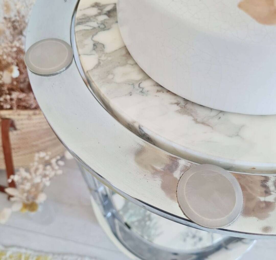 Marble and chrome side table, Italy 1970s