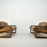 Pair of Rosenthal Studio Line Model Hombre Leather Sofa by Burkhart Vogtherr, Germany 1975