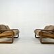 Pair of Rosenthal Studio Line Model Hombre Leather Sofa by Burkhart Vogtherr, Germany 1975