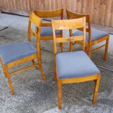 Set of 4 art deco chairs, 1940s