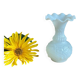 Small white milk glass vase