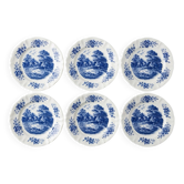 Lot de 6 assiettes à dessert Sarreguemines modèle « Romantic » — Faïen