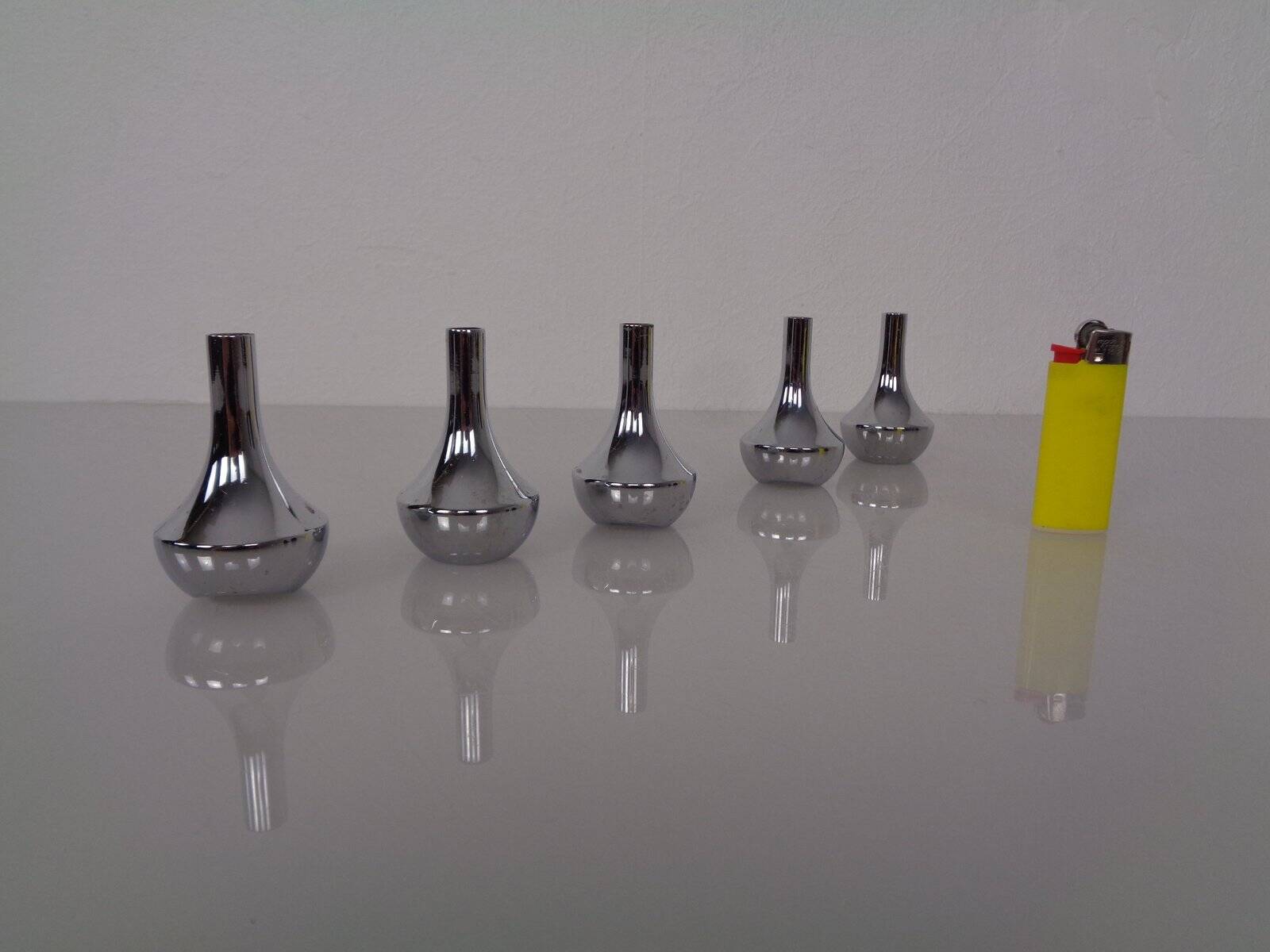 Chrome-Plated Candleholders by Quist, Germany, 1960s, Set of 5