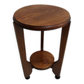 Art Deco oak round sidetable