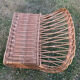 Vintage 1960 wicker storage bench