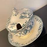 Longwy Ironstone Gravy Boat with Lid, Richelieu Model