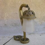 Oriental bronze snake lamp