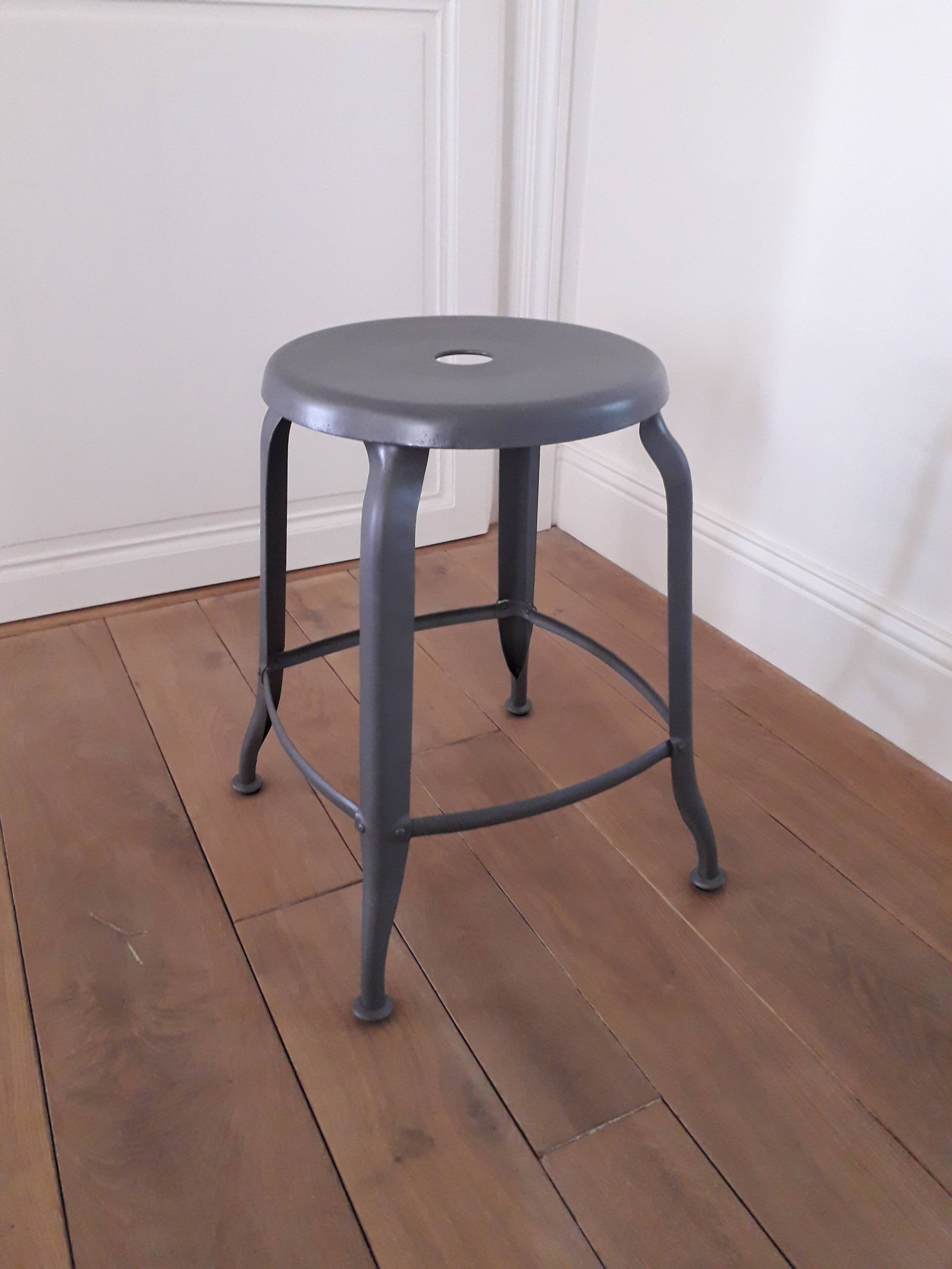 Industrial stool in crude steel