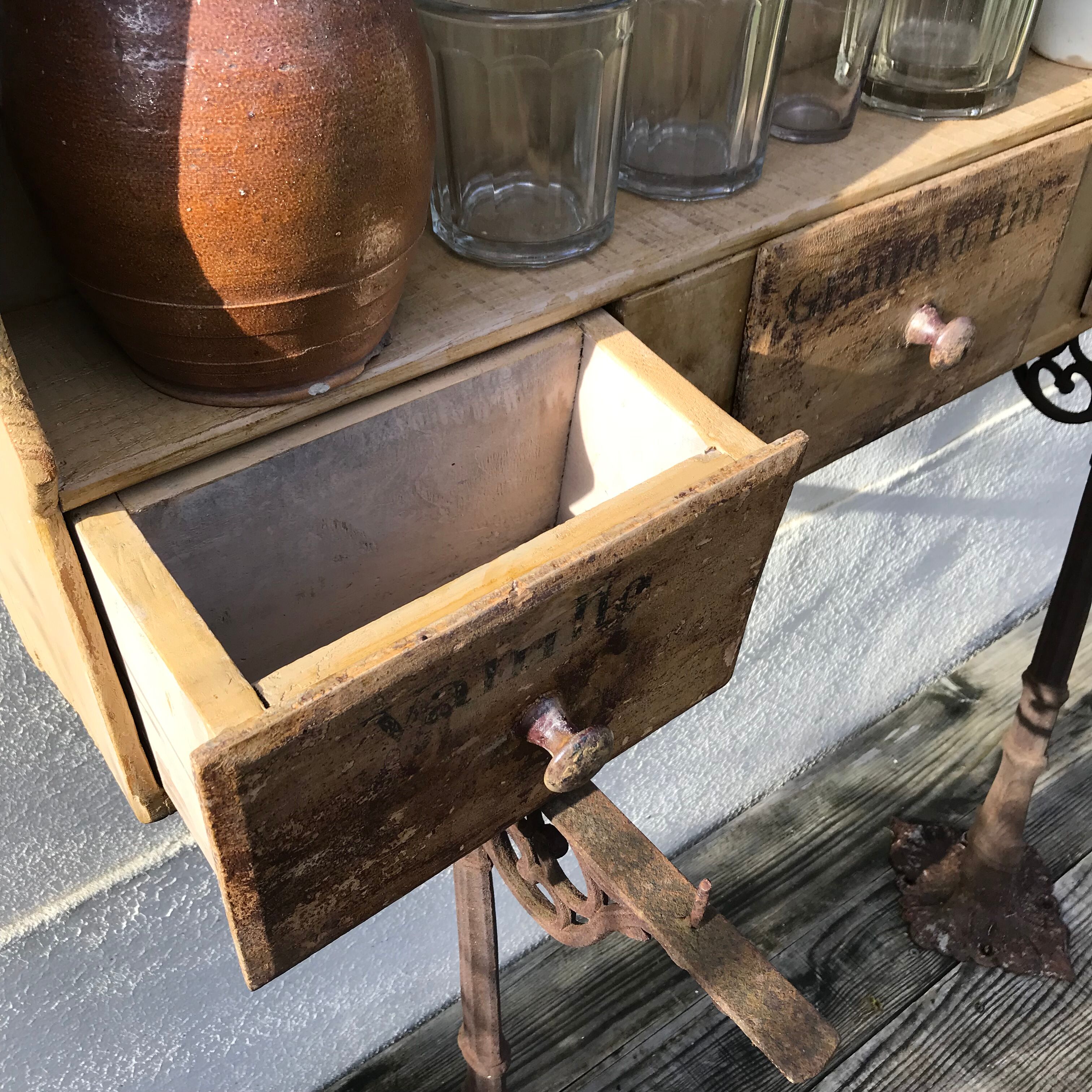 Vintage kitchen wall shelf