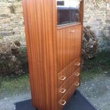 Vintage teak secretary with 3 drawers