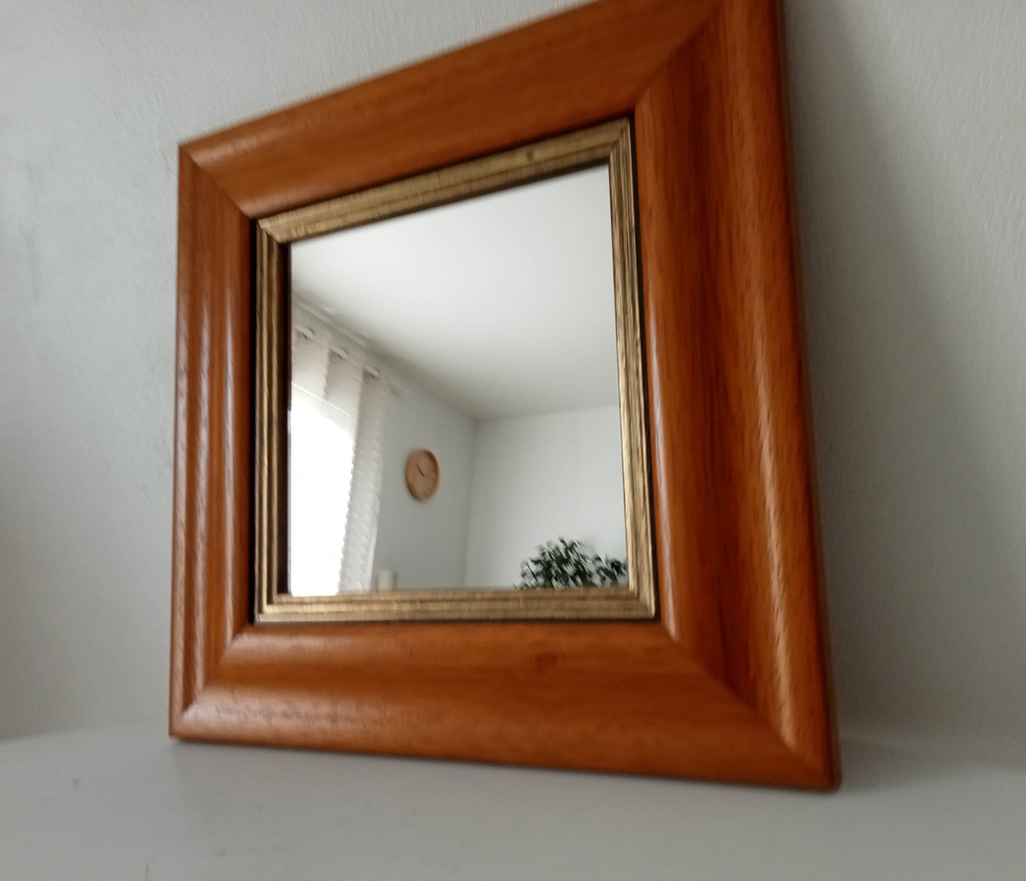 Vintage beech mirror