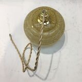 Art deco pendant lamp in yellow Clichy glass