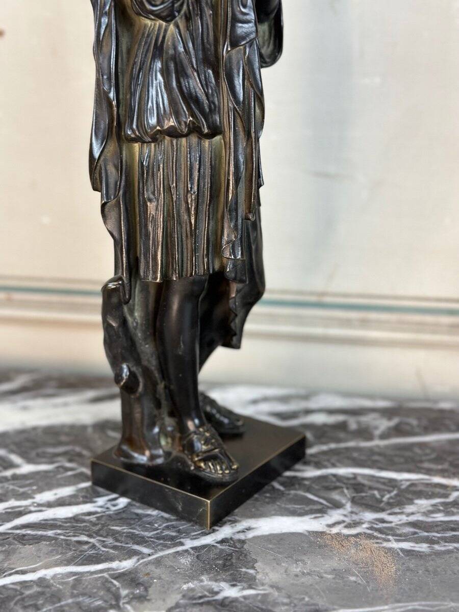 Diane de Gabies, black patinated bronze after the antique
