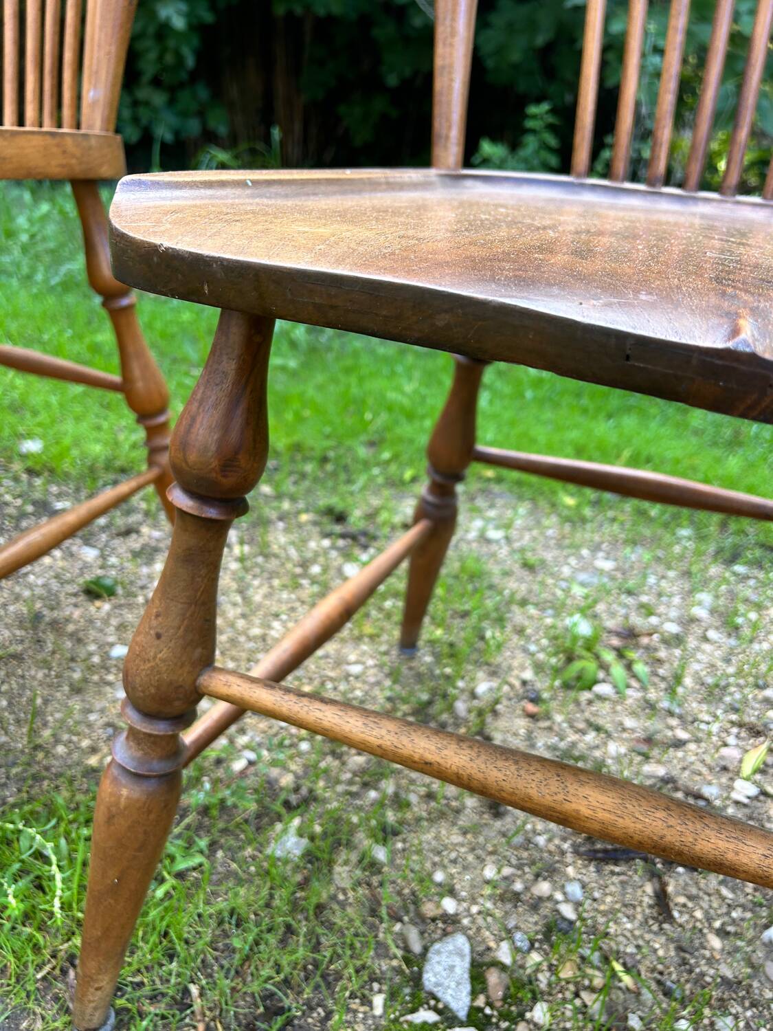 Set of 4 Windsor chairs in solid beech
