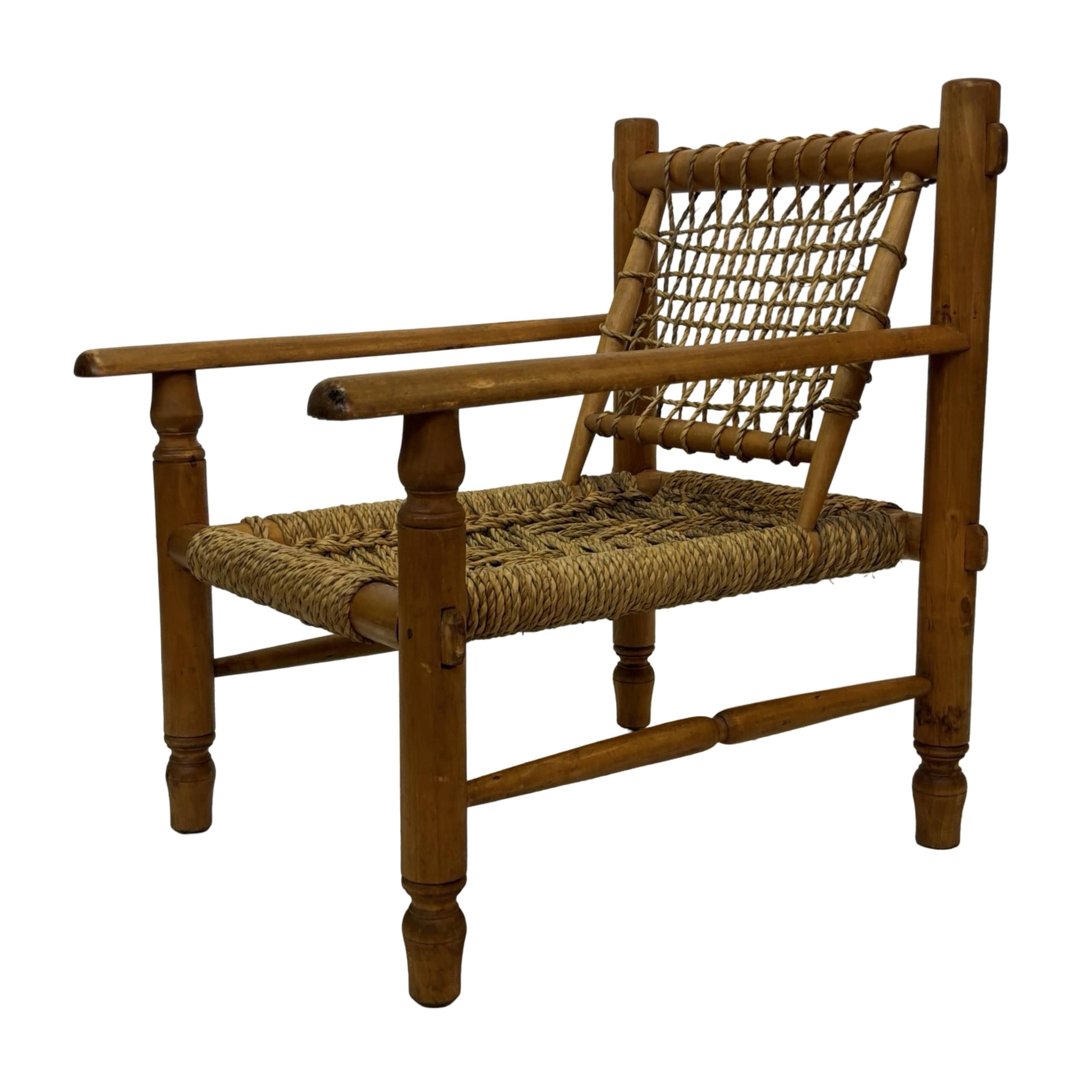 Vintage Lounge chair in style of Audoux  France 50's Design