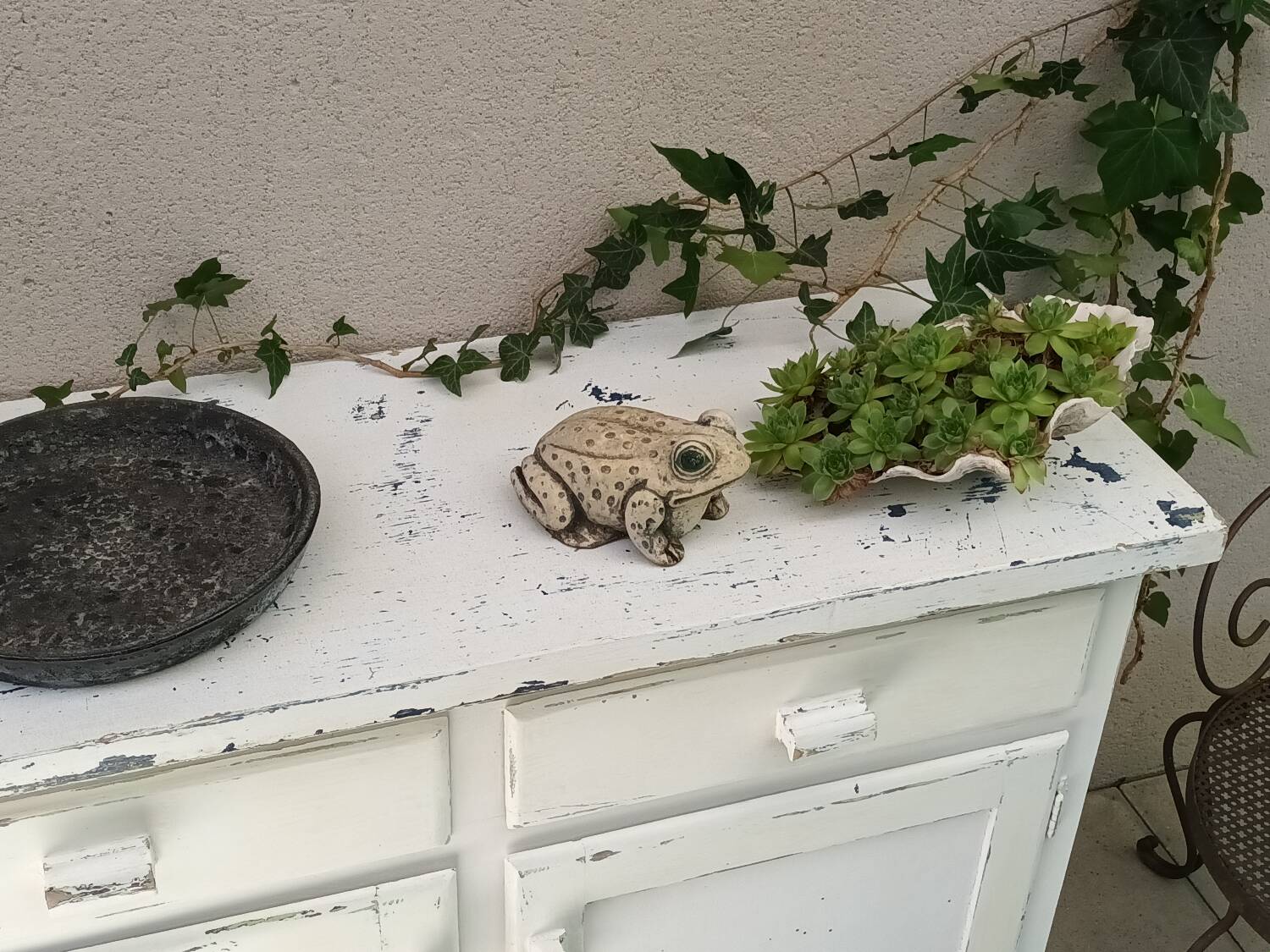 Rustic antique patinated sideboard
