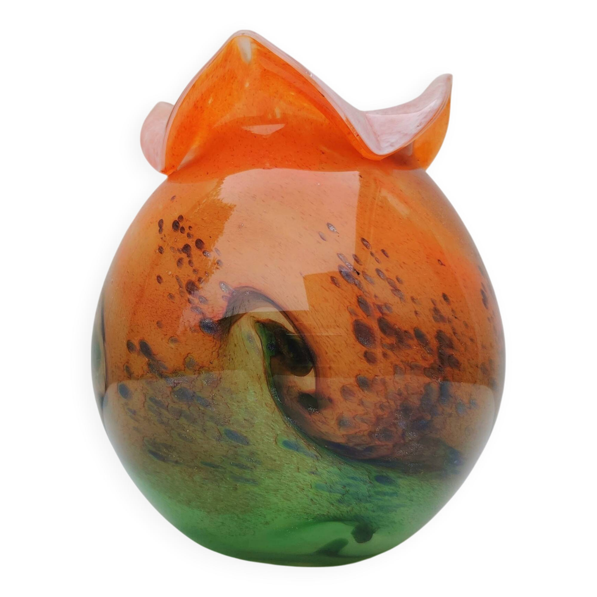 Vintage Gabriel Milesi Blown Glass Vase