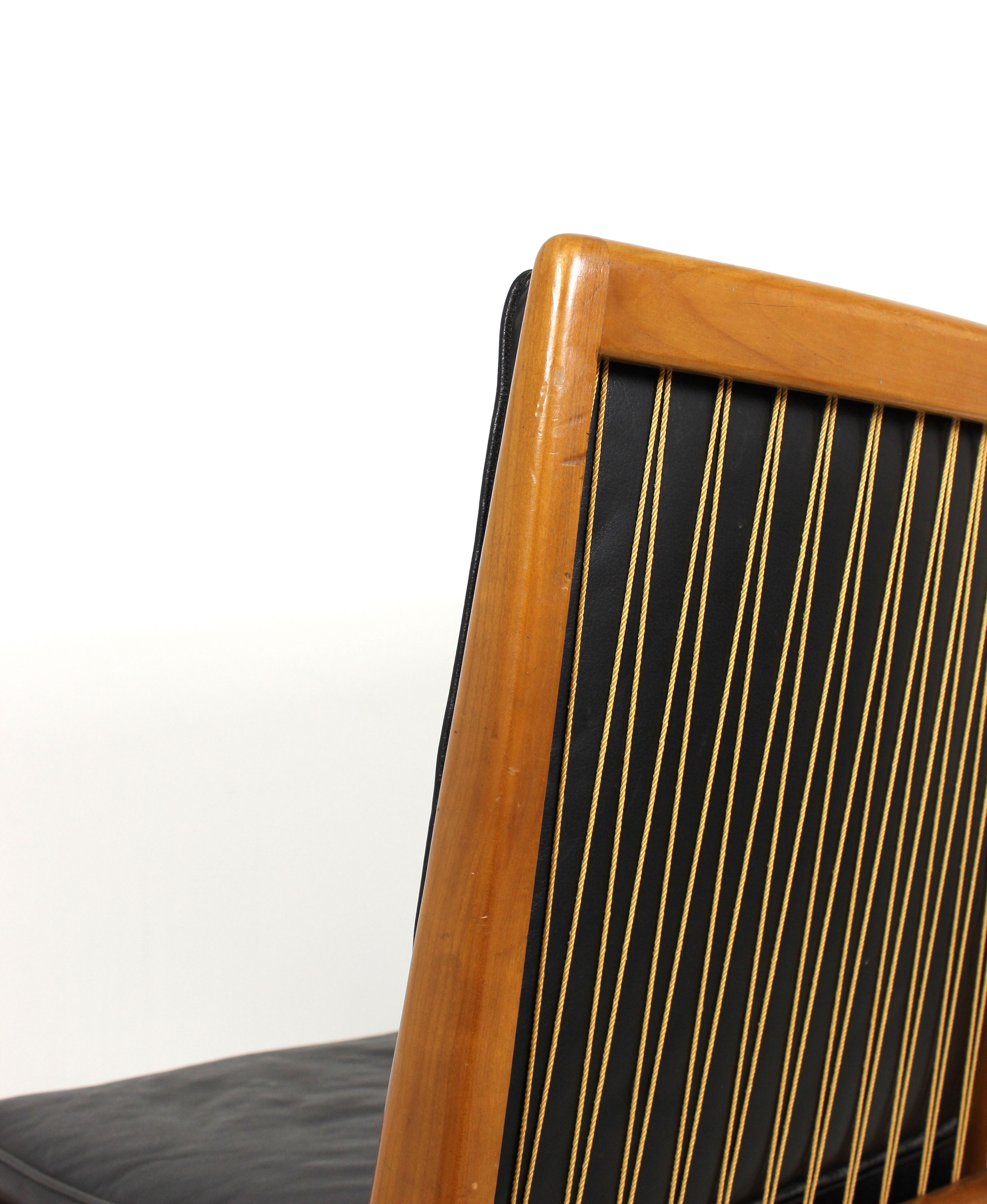 Pair of Boomerang Easy Chair by Hans Mitzlaff for Eugen Schmidt in Leather