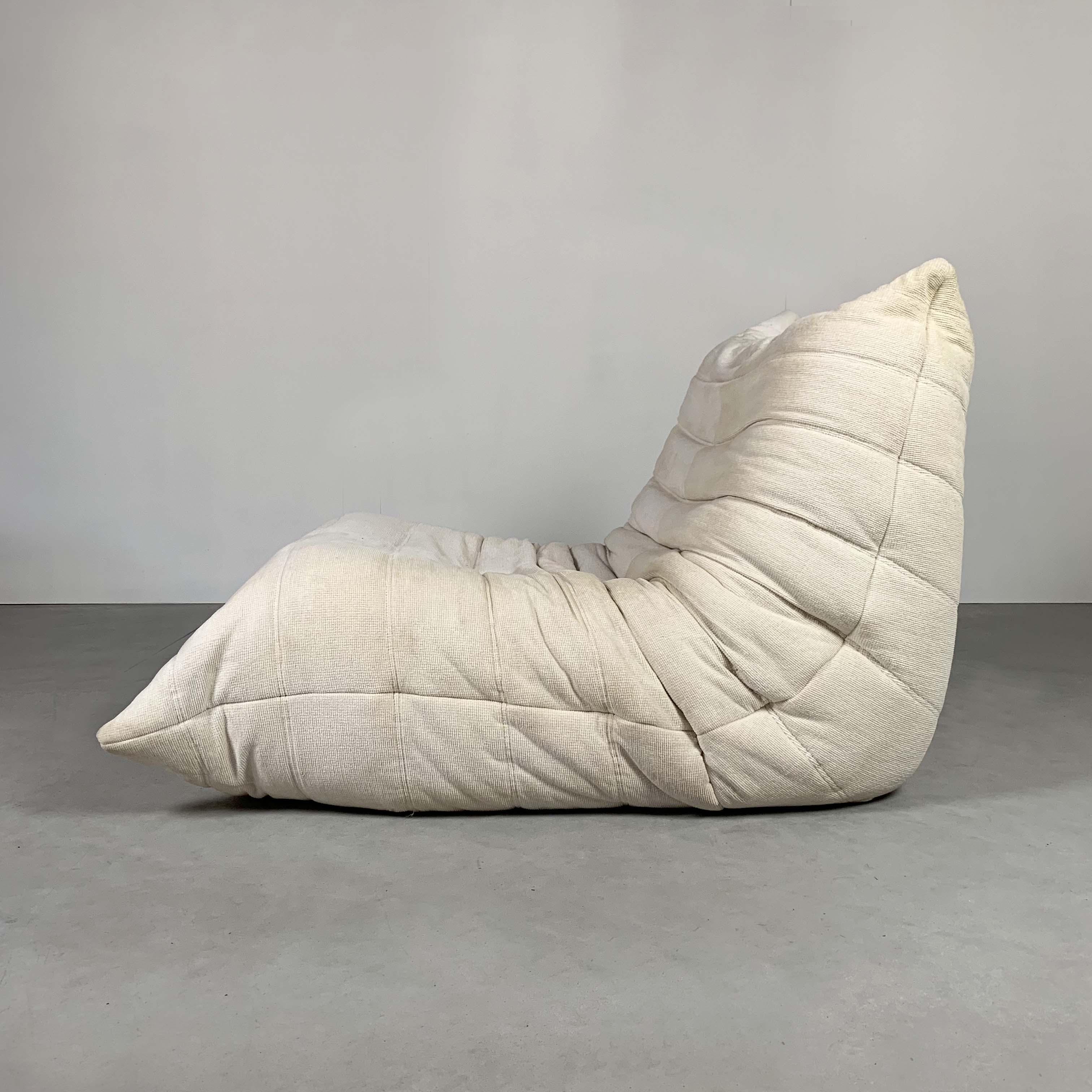 Togo 1 Place Crème by Michel Ducaroy for Ligne Roset, 1970