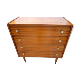 Commode vintage des années 70 à pieds crayon