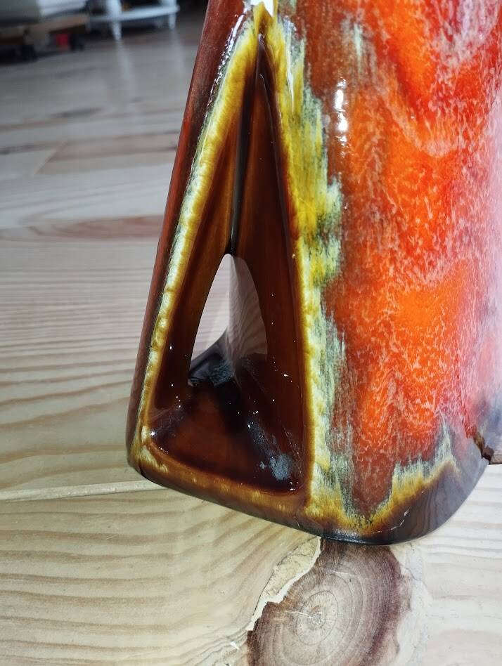 Pichet Vallauris – Free form – Red and green enamel – 1960s–70s – Vintage