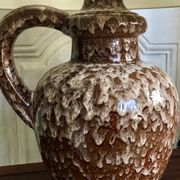 Vintage enamelled ceramic lamp