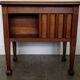 Vintage wooden side table with trompe-l'œil system.