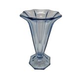 Art Deco blue tulip-shaped vase