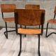 Lot de 4 chaises Vintage Arhend Cantilever couleur chêne