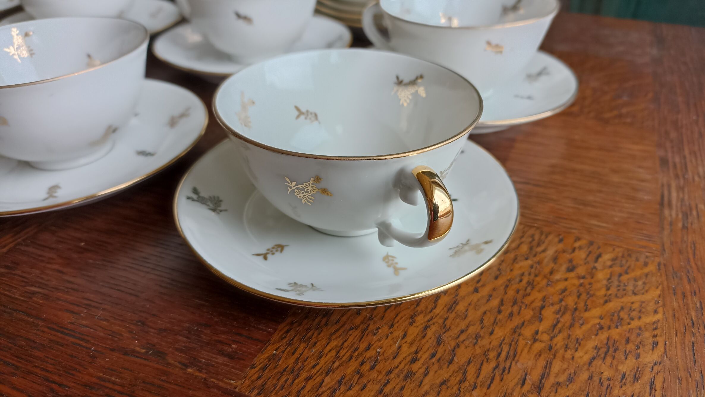 Foëcy porcelain coffee set - SFP - White and gold