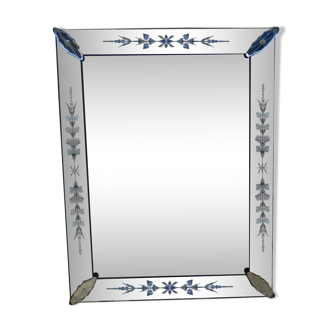 Miroir vénitien vintage années 1950 52x67cm