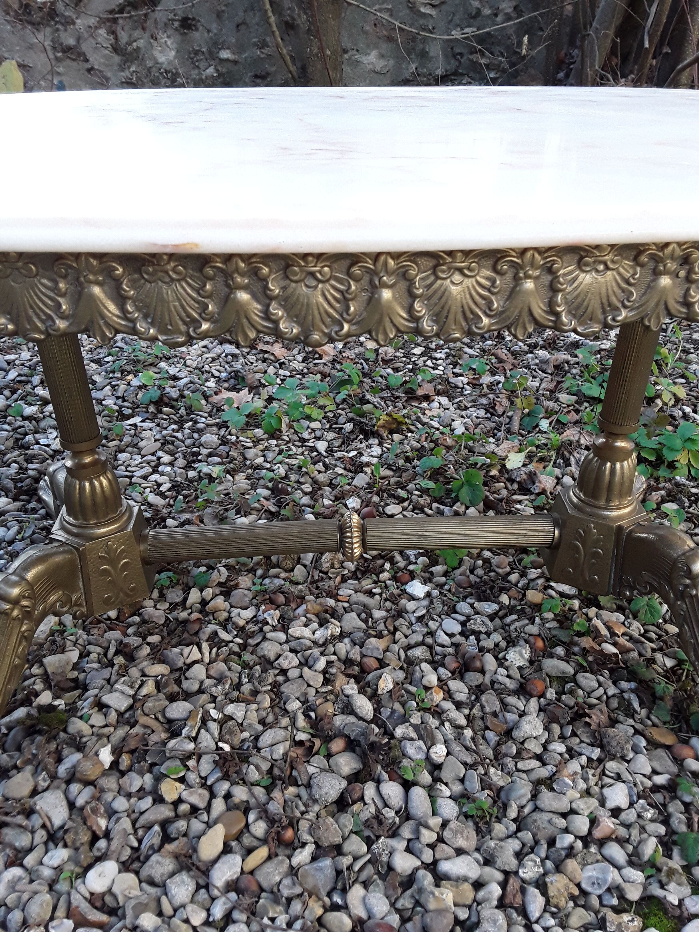 Louis XV style marble coffee table