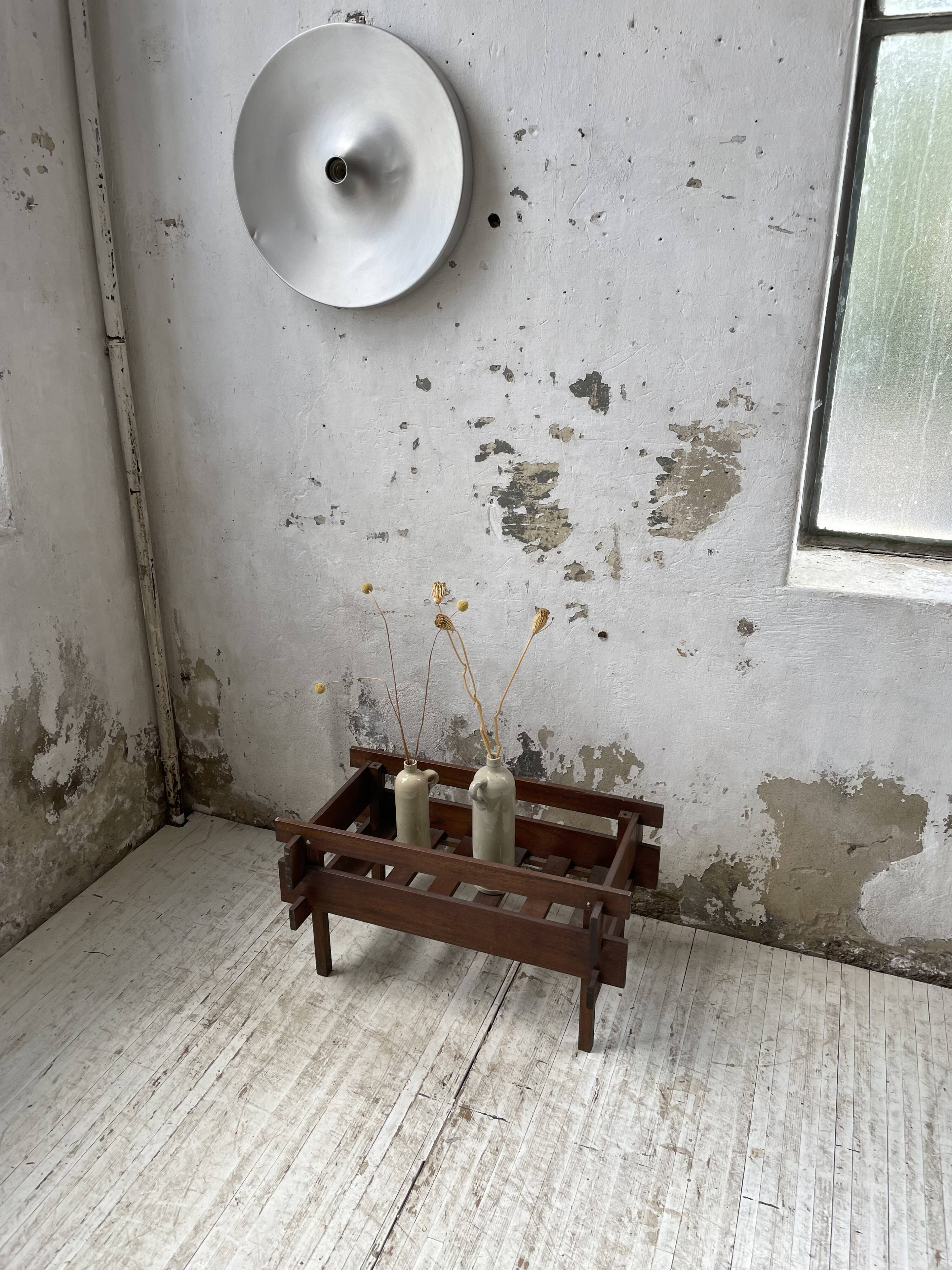 Small modernist oak planter from the 1950s