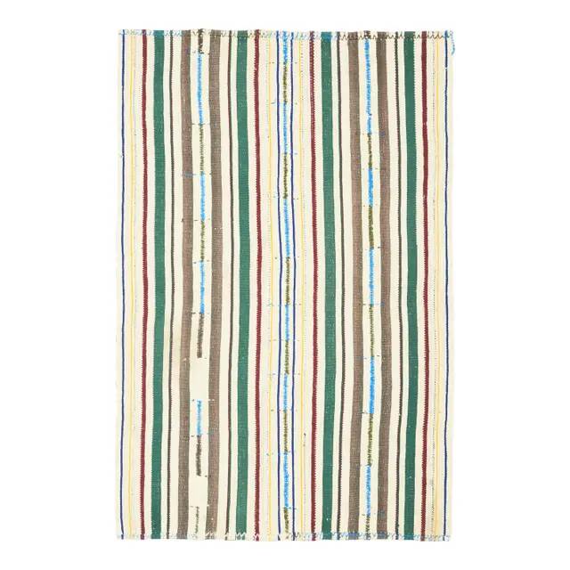 Vintage Turkish Oushak Handmade Wool Cotton Beige Area Rug 150x227