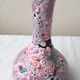 Vase rose fat lava