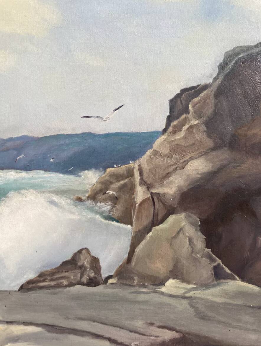 Tableau ancien mer / huile sur toile