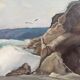 Tableau ancien mer / huile sur toile