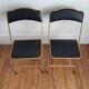 Lot de 2 chaises pliantes skai et métal