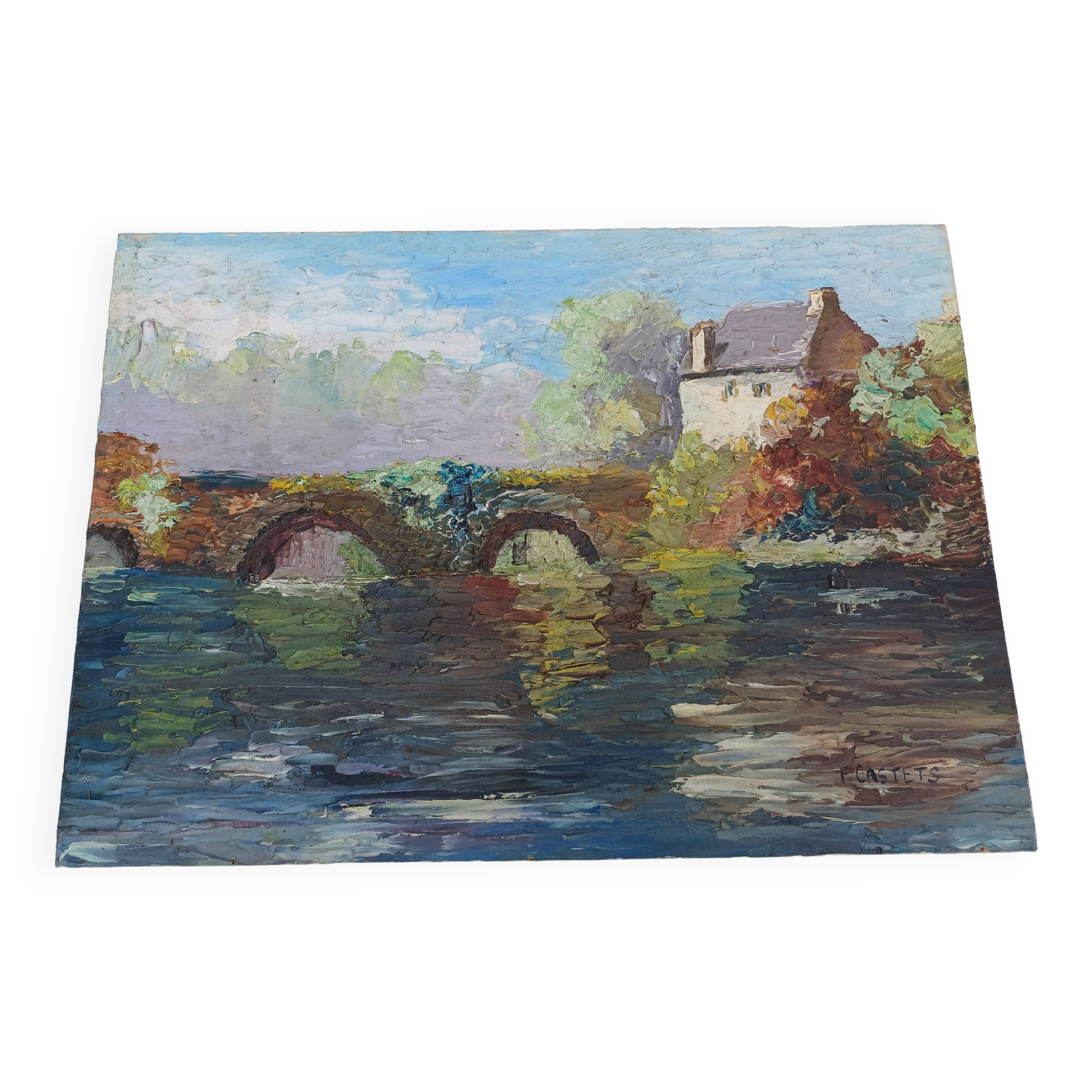 Oil on Panels 19th by F.Castet
