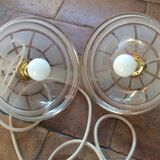 Vintage opaline suspension duo