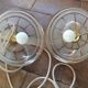Duo de suspensions en opaline vintage