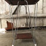 Old Double Tray Harness Wood + Feet Metal Curved Vintage